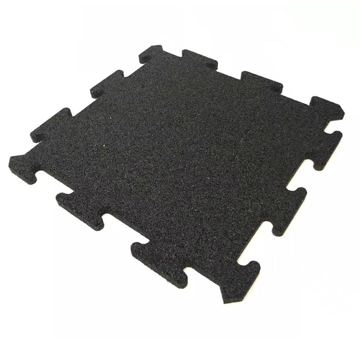 Gymgulv Puslemåtte 54x54 cm 15 mm Gummi Sort