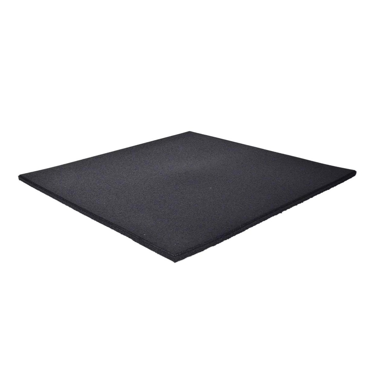 Gymgulv Støddæmpende 1x1 m, 20 mm – Gummi Sort (Ny model)
