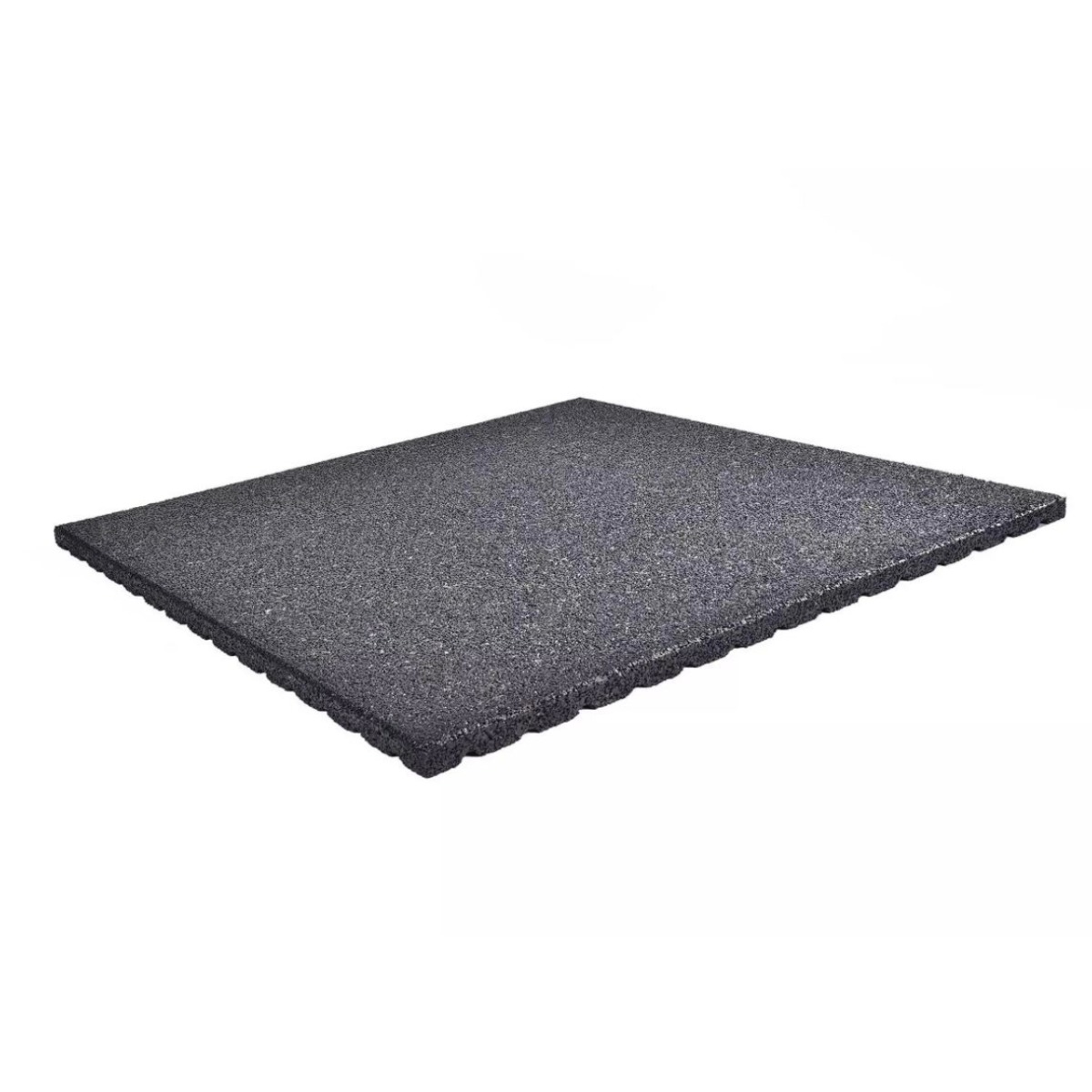 Gymgulv 30 mm – 1x1 m Gummi Sort