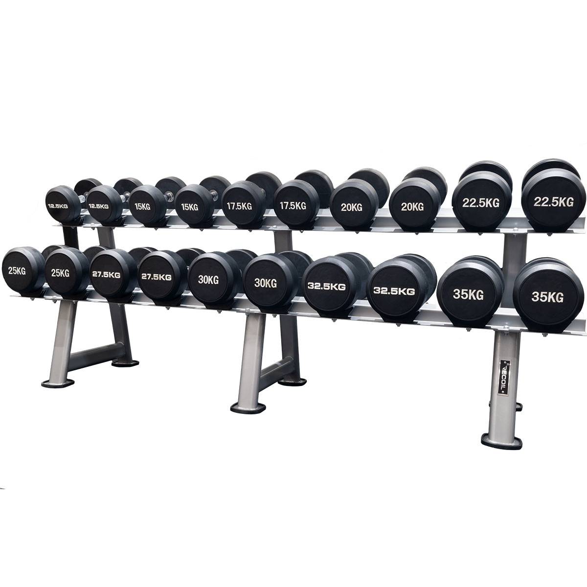 HÅNDVÆGT -PAKKE 10 PAR MED RECOIL (2 ETAGERS) STATIV (12,5 - 35 KG)