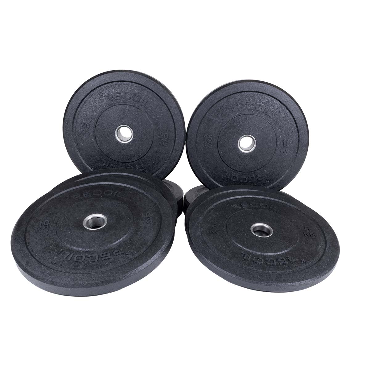 Bumper Plates Vægtsæt 100 kg Hi-Temp Gummi Sort