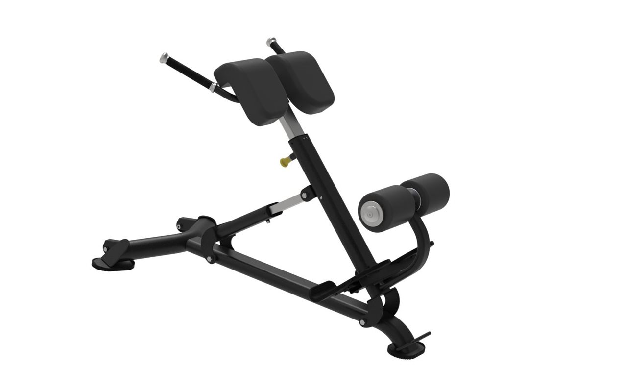 Hyperextension Bænk Justerbar Stål Sort – Impulse