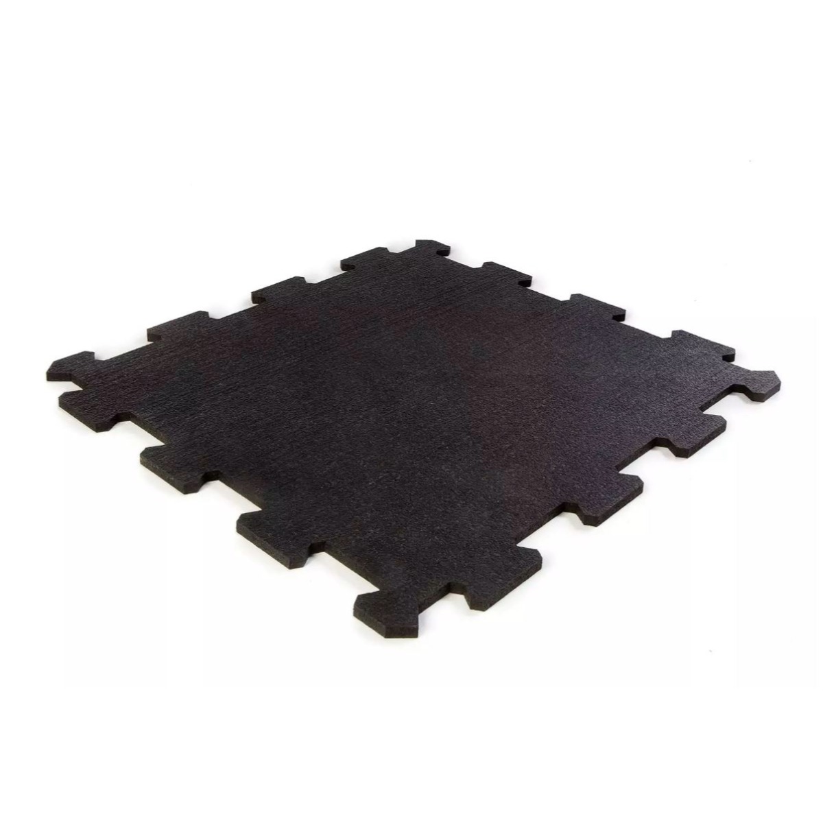Gymgulv Puslemåtte 54x54 cm 20 mm Gummi Sort – Premium