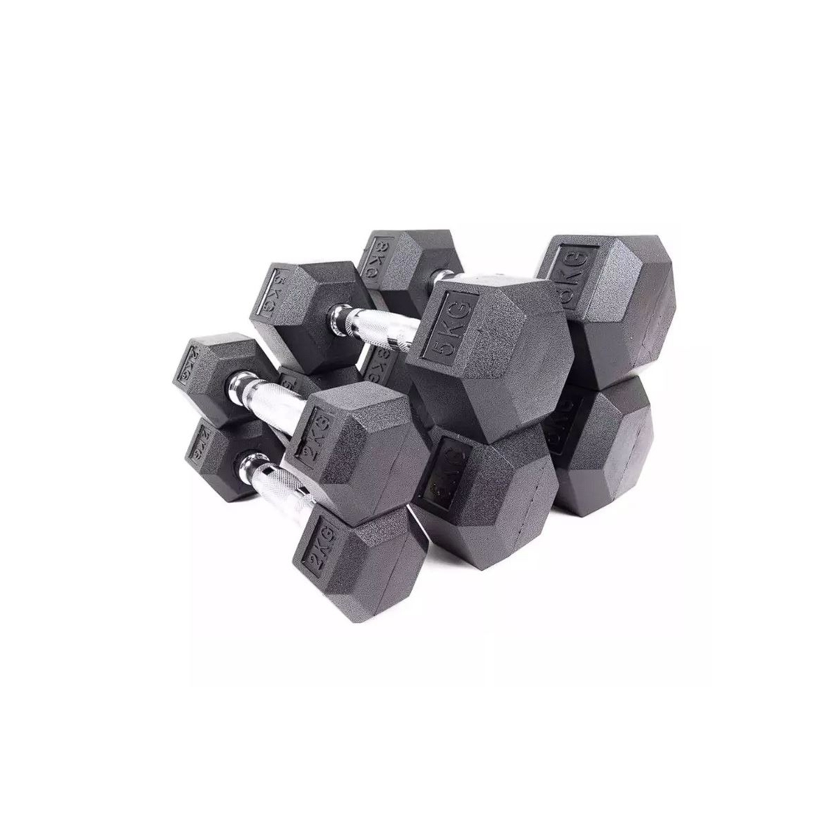 Recoil Håndvægtsæt Hexagonhåndvægte 1–10 kg Gummi Sort