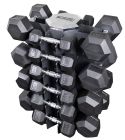 Recoil Håndvægtspakke 10 par Hexagonhåndvægte 2,5–25 kg med Håndvægtstativ