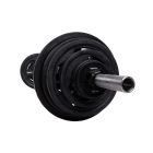 Recoil viktskivor monterade på skivstång.