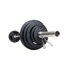 INTERNATIONELL SKIVSTÅNG MED POLYURETAN VIKTSKIVOR OCH FJÄDERLÅS 