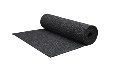 Gymgulv – 8 mm gymmåtte på rulle 12,2 kvm (10 × 1,22 m) gummi sort/grå