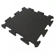 Gymgulv Puslemåtte 54x54 cm 15 mm Gummi Sort