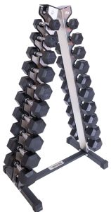 Recoil Håndvægtsæt Hexagonhåndvægte 1–10 kg med Håndvægtstativ Stål 