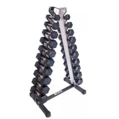 Recoil Håndvægtsæt Hexagonhåndvægte 1–10 kg med Håndvægtstativ Stål 