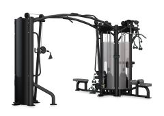 4-Stationers Maskine med Krydstræk Stål Sort/Rød – BH Fitness