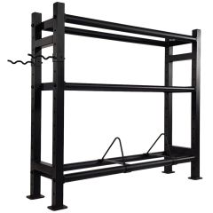 Multi Storage Rack från Tunturi i svart – vy framifrån, utan tillbehör.