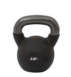Kettlebell 16 kg med neoprenklädsel och hammarlackat handtag – Master Fitness.