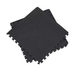 Master Fitness Gymgulv 10 mm 61x61 cm Sort Gummi – (6-pak)