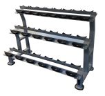 Svart trevånings hantelställ 