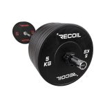  Svart bumperviktsset 170 kg från Recoil med skivstång, slitstarka gummivikter för tyngdlyftning och crossfit – Gymkompaniet