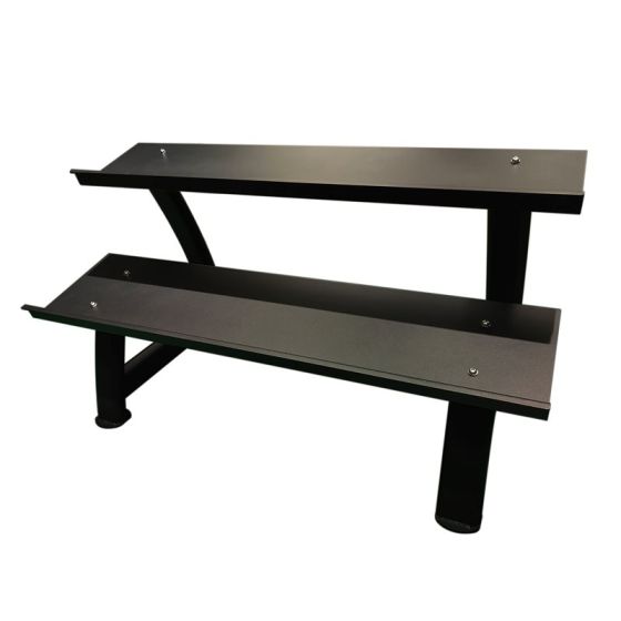 Tvåvånings hantelställ för hexagonhantlar – kompakt och stilren lösning