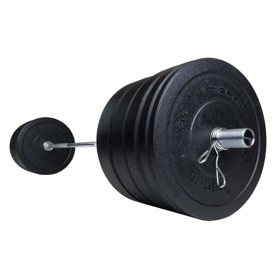 Kullagrad XF Premiumskivstång med flera viktskivor samt fjäderlås