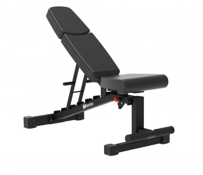 Svart ställbar träningsbänk från impulse