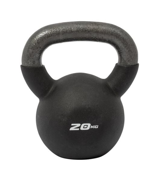 Kettlebell 20 kg med neoprenklädsel och hammarlackat handtag – Master Fitness