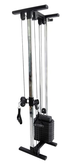 Kryssdragshalva med viktmagasin från Recoil – helbild framifrån i svart utförande.