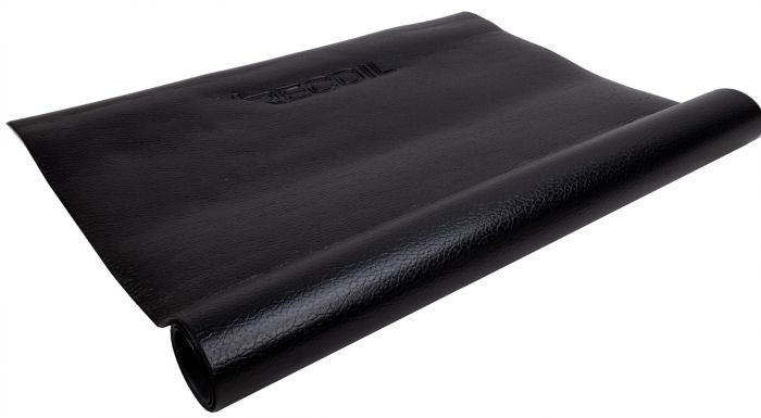 Underlagsmatta i PVC för motionscykel, utvikt och i vinkel – Recoil