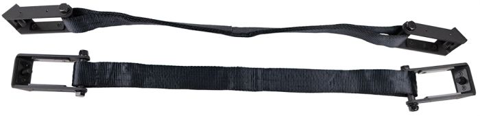 Två säkerhetsremmar som ersätter säkerhetsarmarna i ditt rack eller rigg