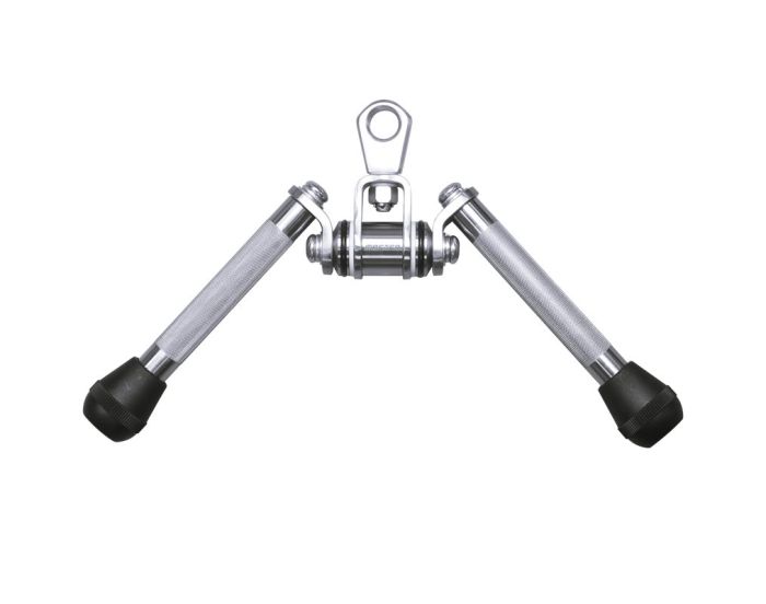 Roddhandtag Grip Rower Pro från Master Fitness sett framifrån med räfflat grepp och kromad finish