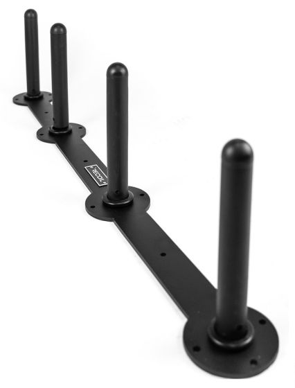 Svart väggmonterat viktställ för 50mm viktskivor 