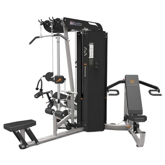 Multigym med 3 olika stationer (Ben, Rygg/Armar, Bröst) från impulse