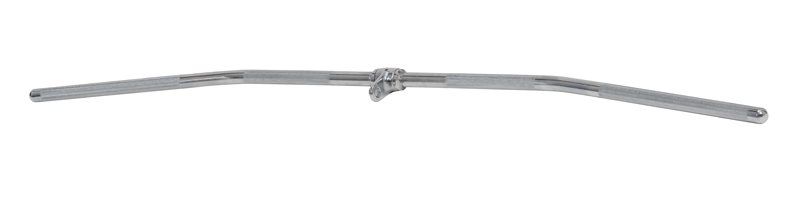 Latsdragshandtag med smalt, vinklat grepp i metall, 119 cm långt, för gymmaskiner.