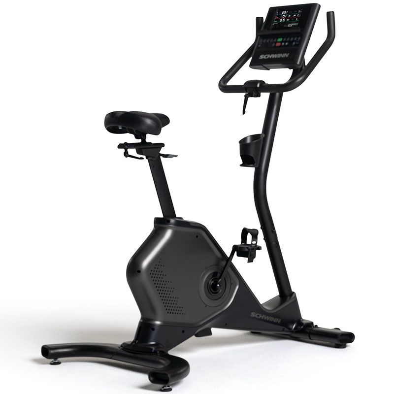 Motionscykel Schwinn 590U från Gymkompaniet – stilren träningscykel med skön komfort och inbyggd display