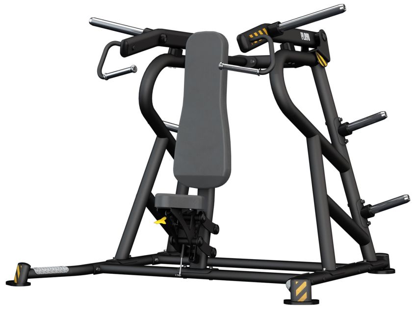Axelpress maskin med individuella armar och vikthäng från BH Fitness