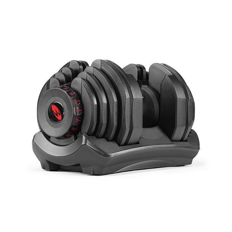 Ställbar hantel Bowflex SelectTech 1090i med bas och viktjustering upp till 41 kg.